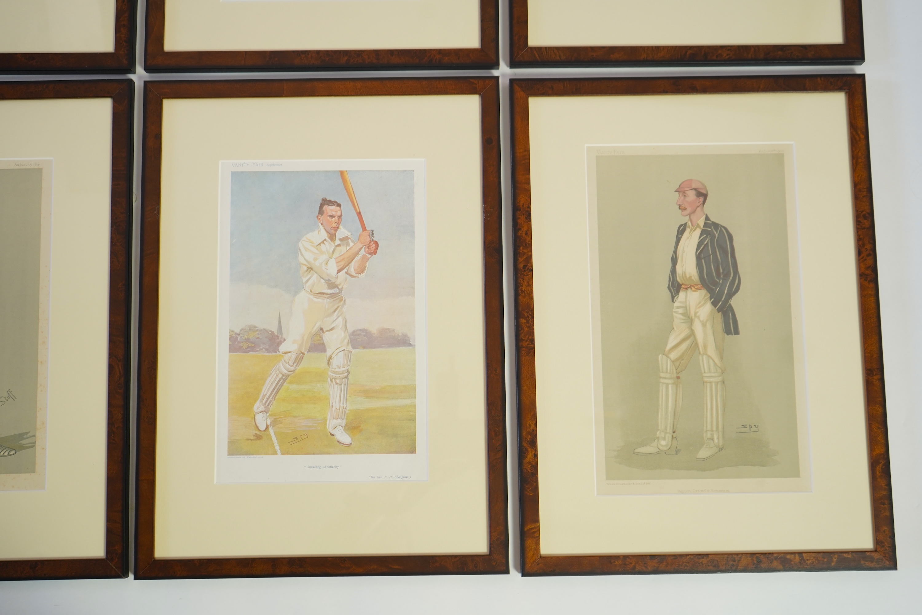 Thirty four Vanity Fair caricatures of cricketers to include Dillan and W G Grace